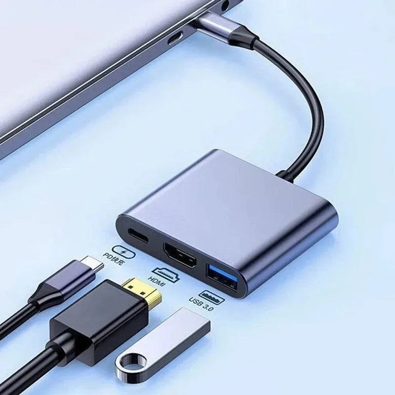 3-in-1 Type C 3.0 to HDMI-compatible Docking Station